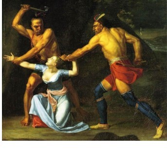 Figure 1: A depiction of The Death of Jane McCrea by John Vanderlyn painted in 1804